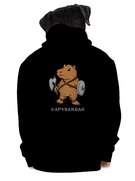 Kapybarbar pánská mikina na zip Black