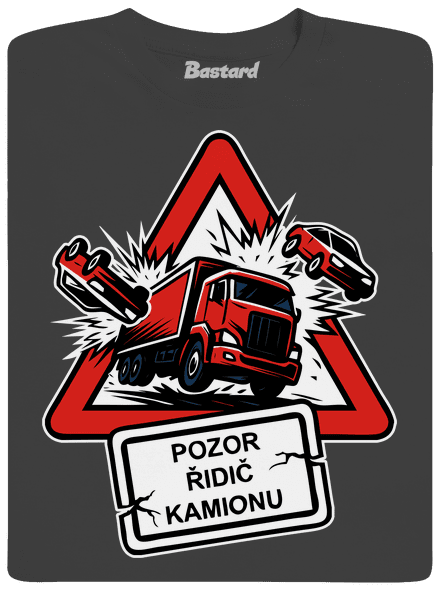 Řidič kamionu pánské dlouhý rukáv Dark Grey