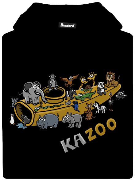 KaZoo dětská mikina klokanka Black