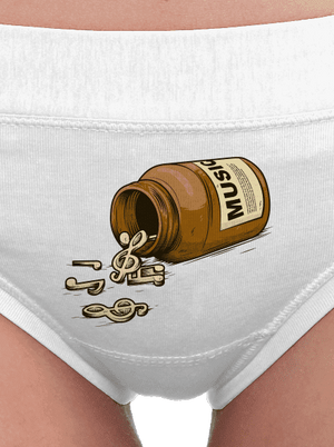 Music Pills dámské kalhotky White