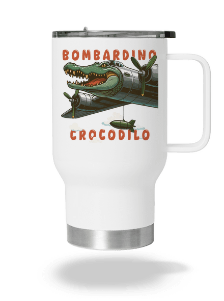 Bombardino Crocodilo – Italian Brainrot termohrnek White