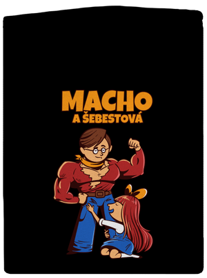 Macho a Šebestová pánská mikina na zip Black