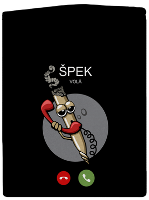 Špek volá pánská mikina na zip Black