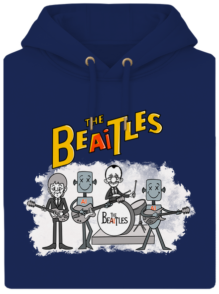 AI Beatles unisex mikina premium Navy