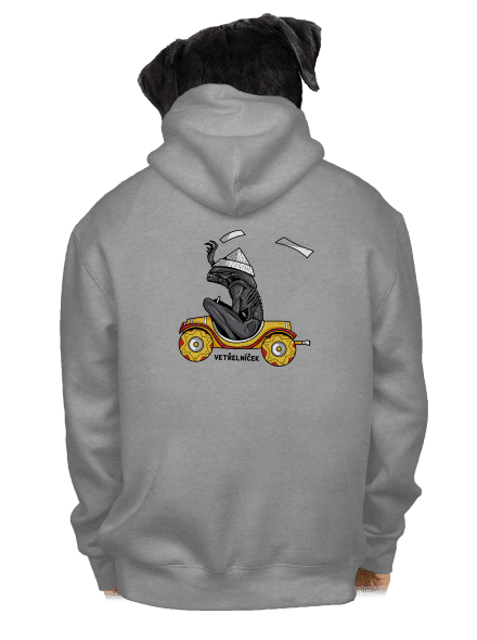 Vetřelníček pánská mikina na zip Light Melange