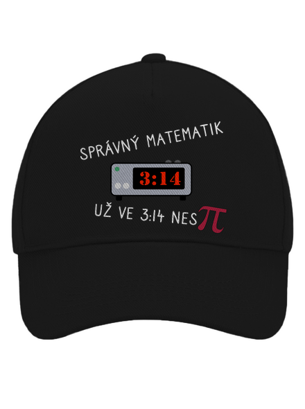 Matematik nespí kšiltovka baseballka Black