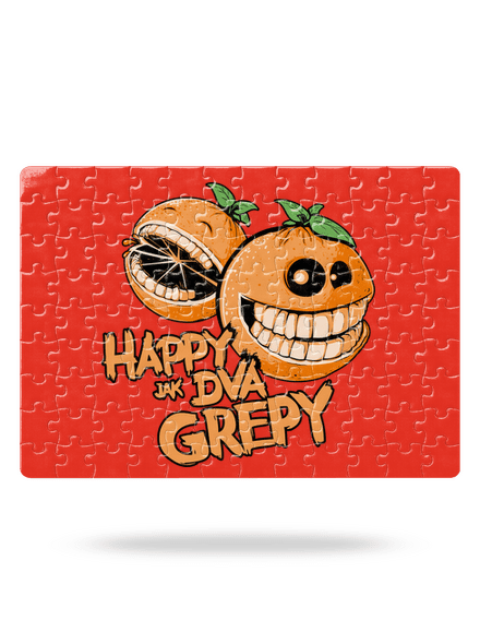 Happy grepy puzzle White