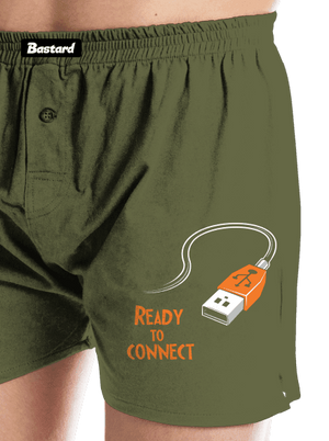 USB připojení pánské trenky Khaki