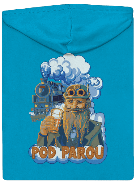 Pod parou dámská mikina na zip Blue Atol
