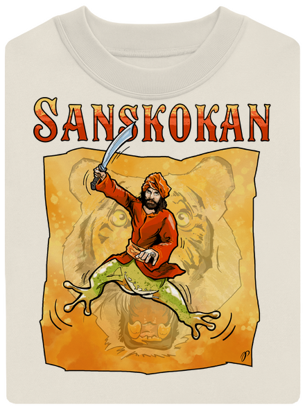 Sanskokan unisex mikina bez kapuce Off White