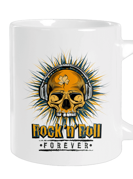 Rock'n'Roll forever velký hrnek White