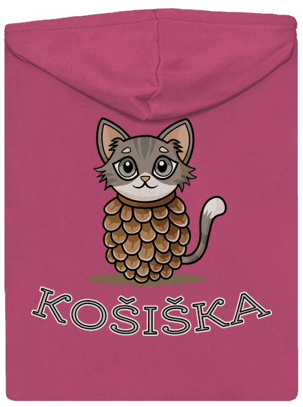 Košiška dámská mikina na zip Magenta