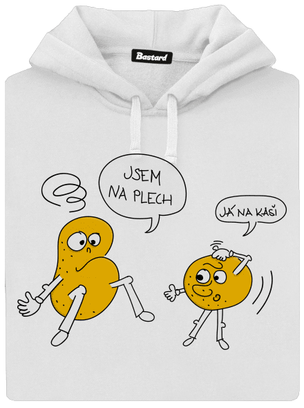 Opilé brambory dámská mikina klokanka White