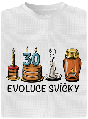 Evoluce svíčky dětské sportovní tričko White
