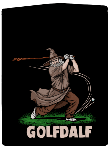 Golfdalf pánská mikina na zip Black