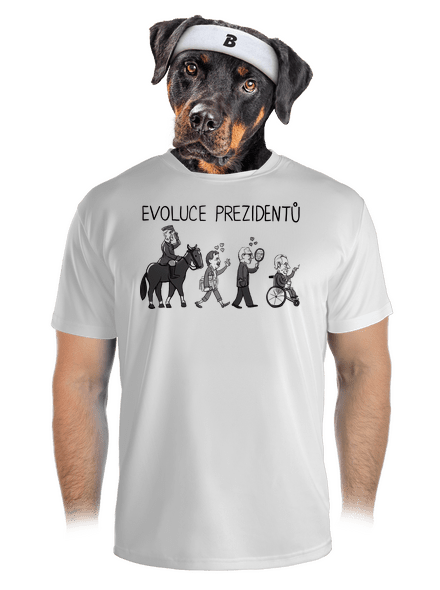 Evoluce prezidentů pánské sportovní tričko White
