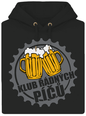 Klub řádných píčů unisex mikina premium Dark Black