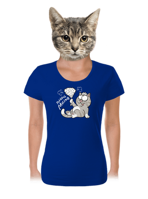 Macek a Micina dámské tričko Royal Blue Mal