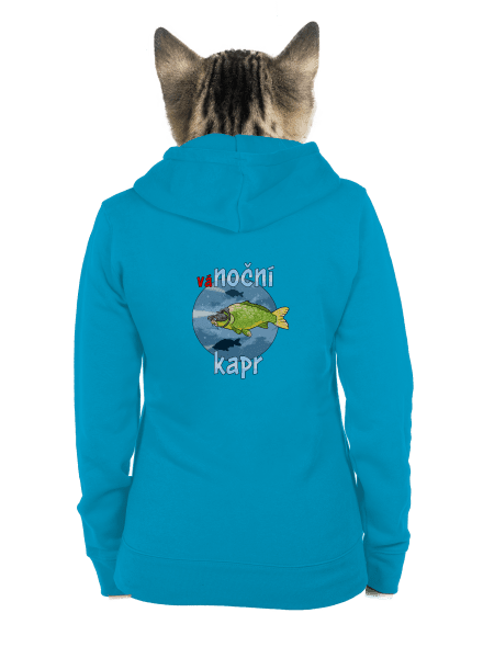 Vánoční kapr dámská mikina na zip Blue Atol
