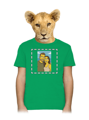 Simpsonovi z vlastní fotky dětské tričko Kelly Green