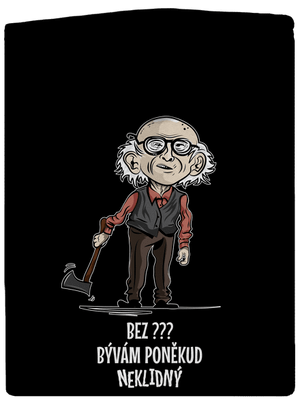 Neklidný - vlastní text pánská mikina na zip Black