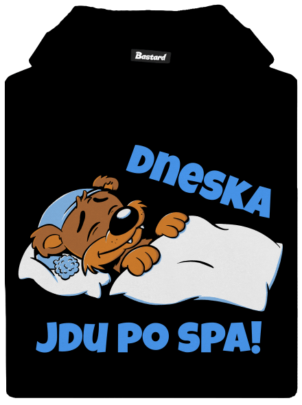 Dneska jdu po spa dětská mikina klokanka Black