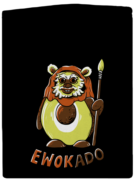 Ewokado pánská mikina na zip Black