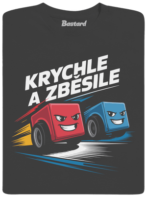 Krychle a zběsile pánské tričko Dark Grey