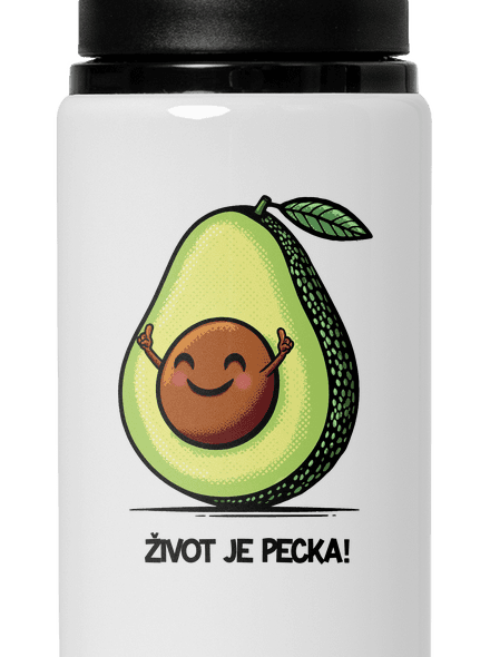 Život je pecka lahev na vodu White