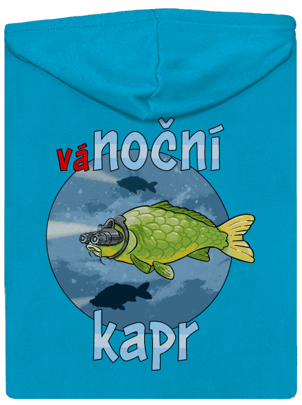 Vánoční kapr dámská mikina na zip Blue Atol
