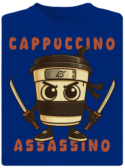 Cappuccino Assassino – Italian Brainrot pánské sportovní tričko Royal Blue Mal