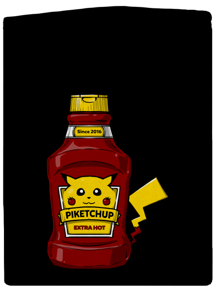 Piketchup pánská mikina na zip Black