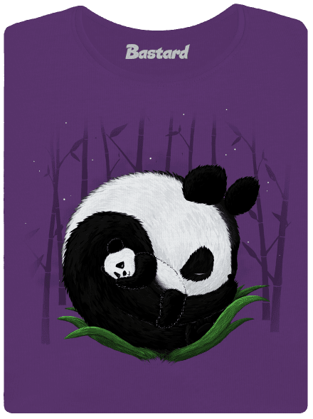 Dvě spící pandy dámské tričko premium Purple