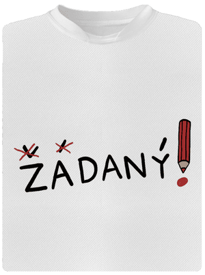 Zadaný a zadaná pánské sportovní tričko White