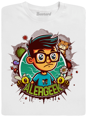 Alergeek pánské dlouhý rukáv White