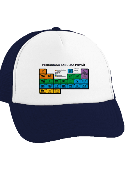 Periodická tabulka kšiltovka truckerka French Navy cap