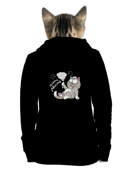 Macek a Micina dámská mikina na zip Black