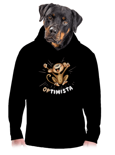 Optimista Op pánská mikina klokanka Black