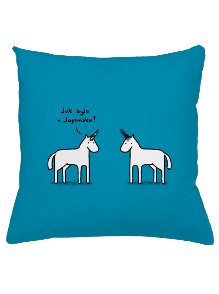 Pornorožec polštář Blue Turquoise