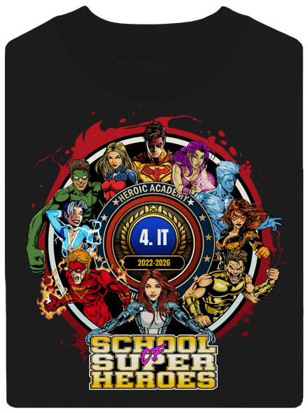 Školní potisk Super school unisex mikina bez kapuce Black