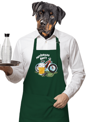 Potřebuju napít zástěra Bottle Green