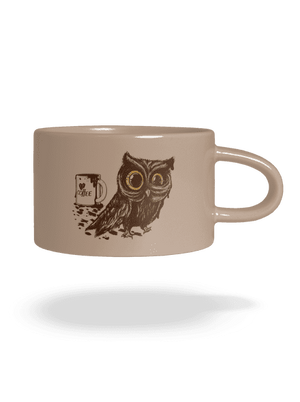 Sova na kofeinu hrnek makronka Brown Macaron