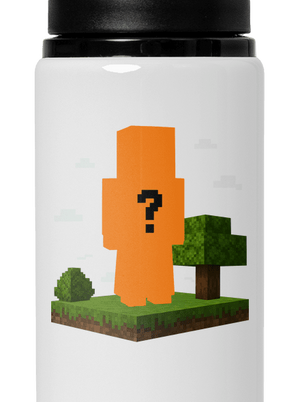 Minecraft z vlastní fotky lahev na vodu White