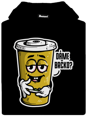 Dáme brčko? pánská mikina klokanka Black