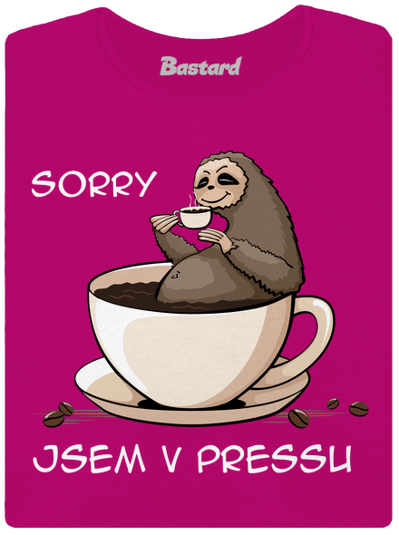 V pressu dámské tričko Fuchsia Red