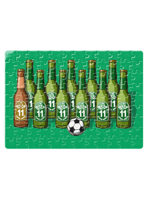 Fotbalová jedenáctka puzzle White