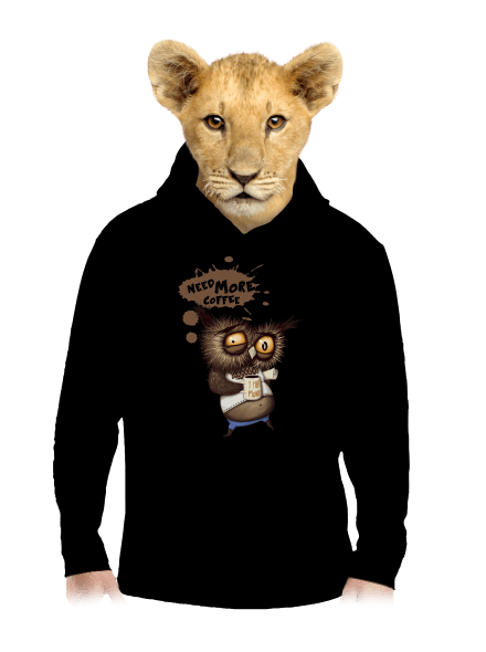 Potřebuju víc kafe dětská mikina klokanka Black