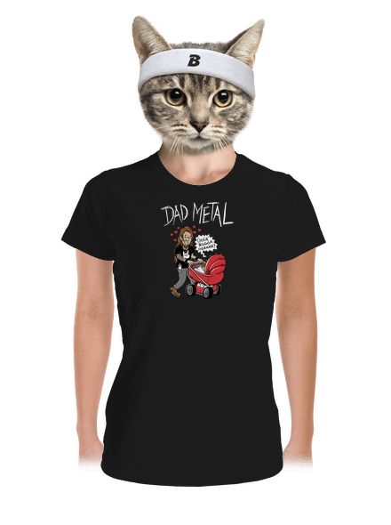 Dad metal dámské sportovní tričko Black