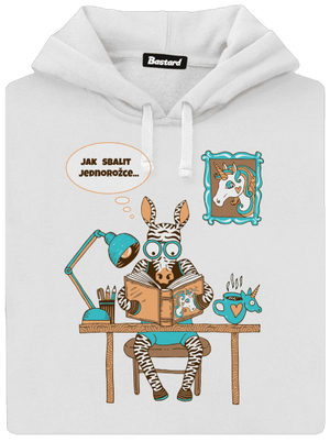 Jak sbalit jednorožce dámská mikina klokanka White