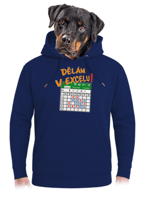 Dělám v Excelu unisex mikina premium Navy